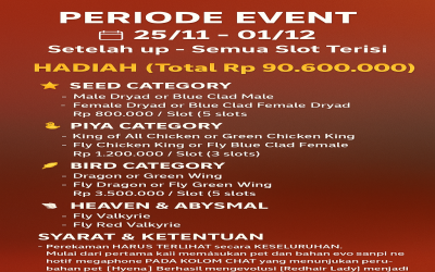 EVENT RESMI SEAL ID – UPDATE HADIAH EVO PET (TOTAL RP 90.600.000)